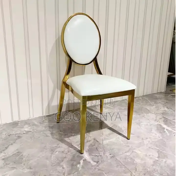 Home Chairs ; Banquet Stainless O-Shaped Dining Chair