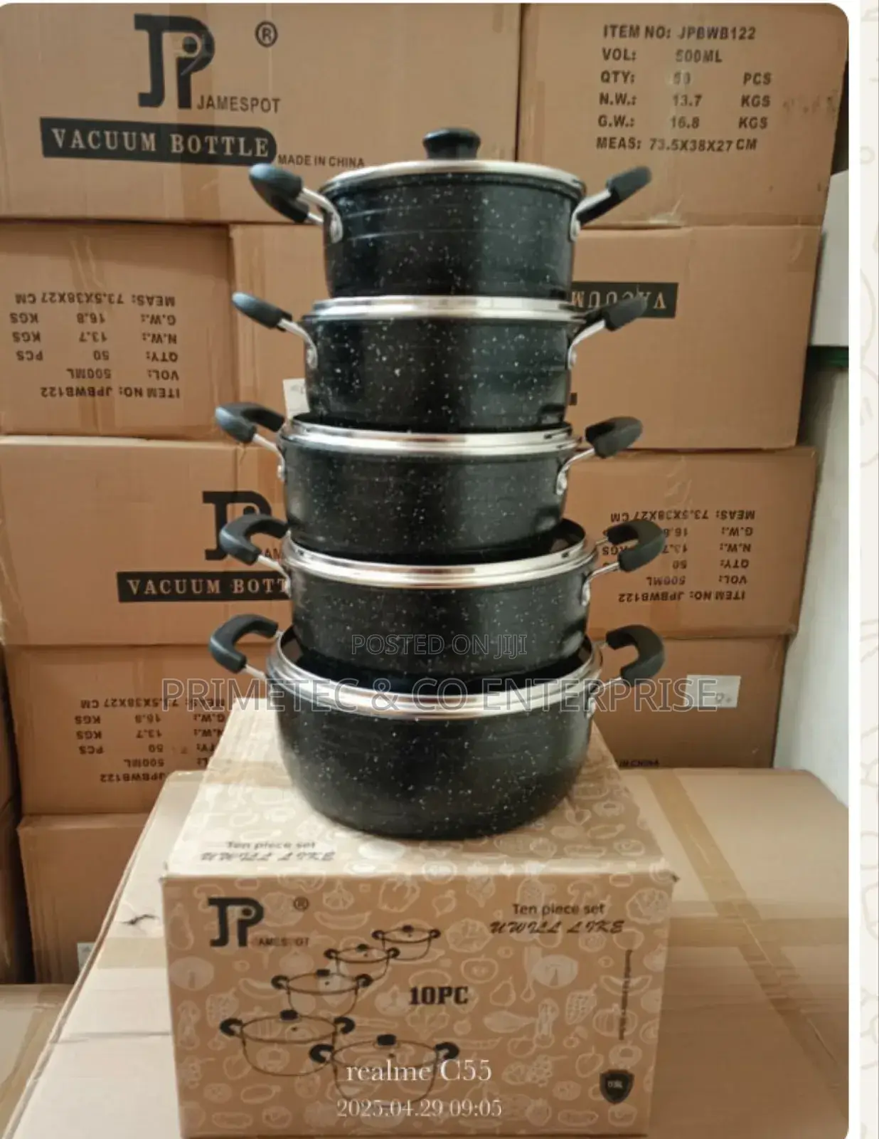 New Model 10 Pieces Jp Non Stick Cookware Set