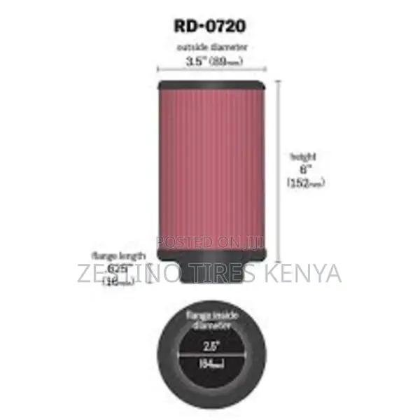 Genuine K N Air Filter 2.5'' Inlet Id