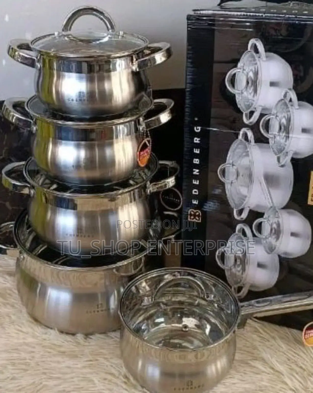 Cookware! 10 Pieces Edenberg Eb-3719 Stainless Steel