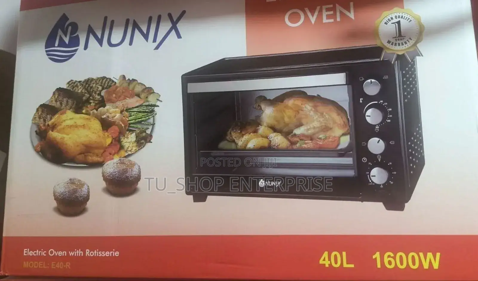 Oven! 
Nunix 4 Knob Settings 40 Litres Electric