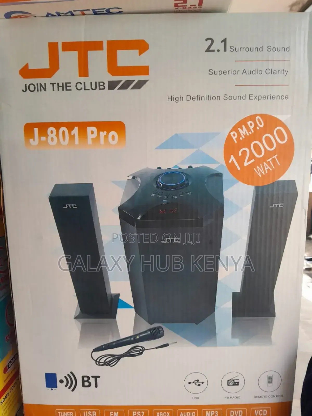 JTC J-801 Pro 2.1ch Home Theater Sub Woofer Speaker