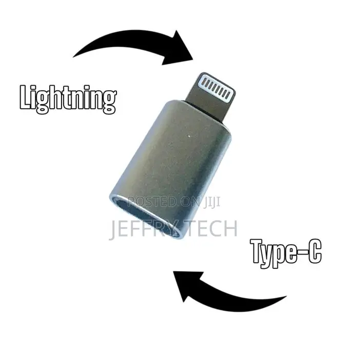 Otg Type C to Lightning Adapter for iPhone/iPad (Silver)