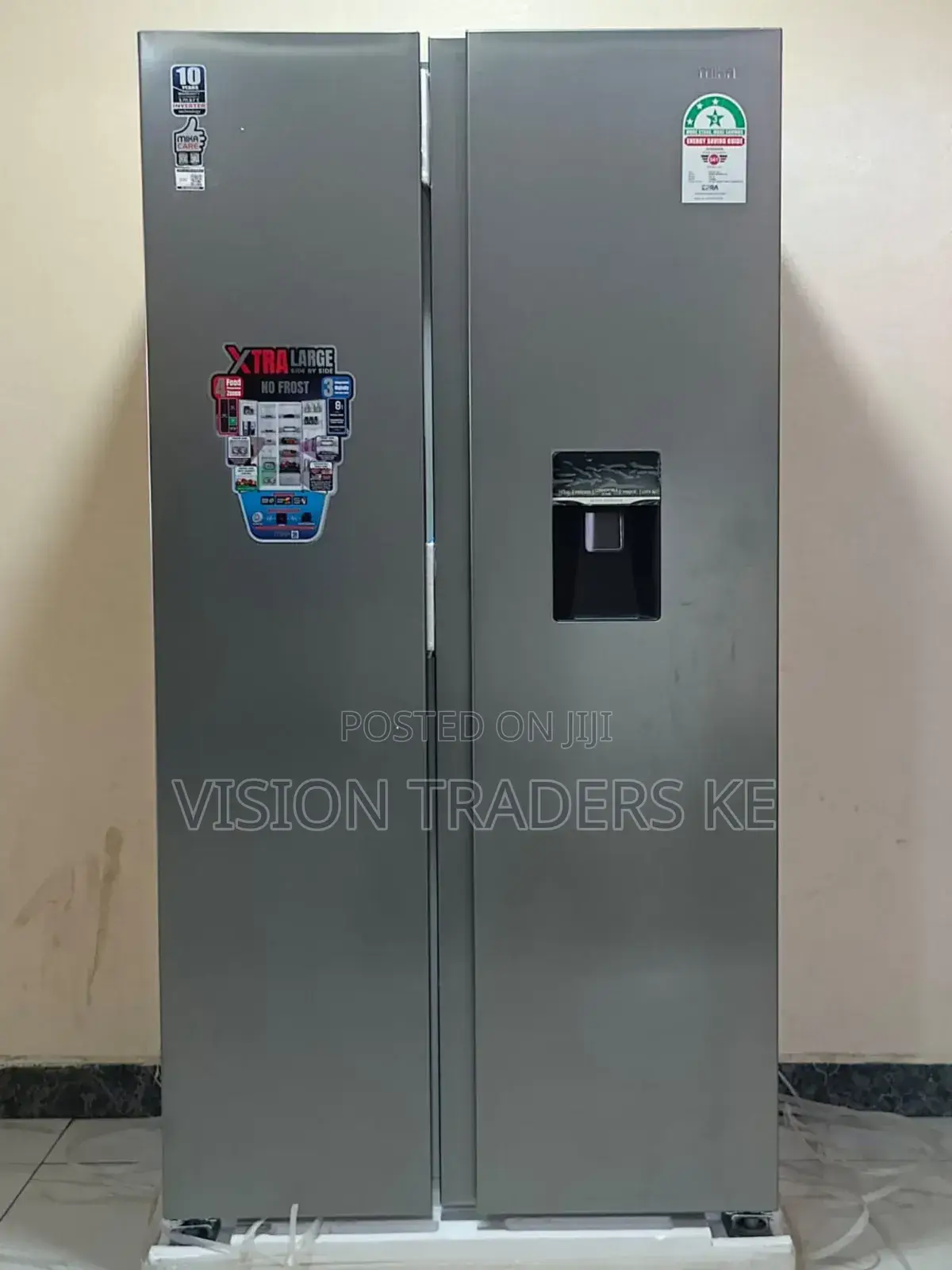Mika 595l, 2 Door Side by Side, No Frost Refrigerator
