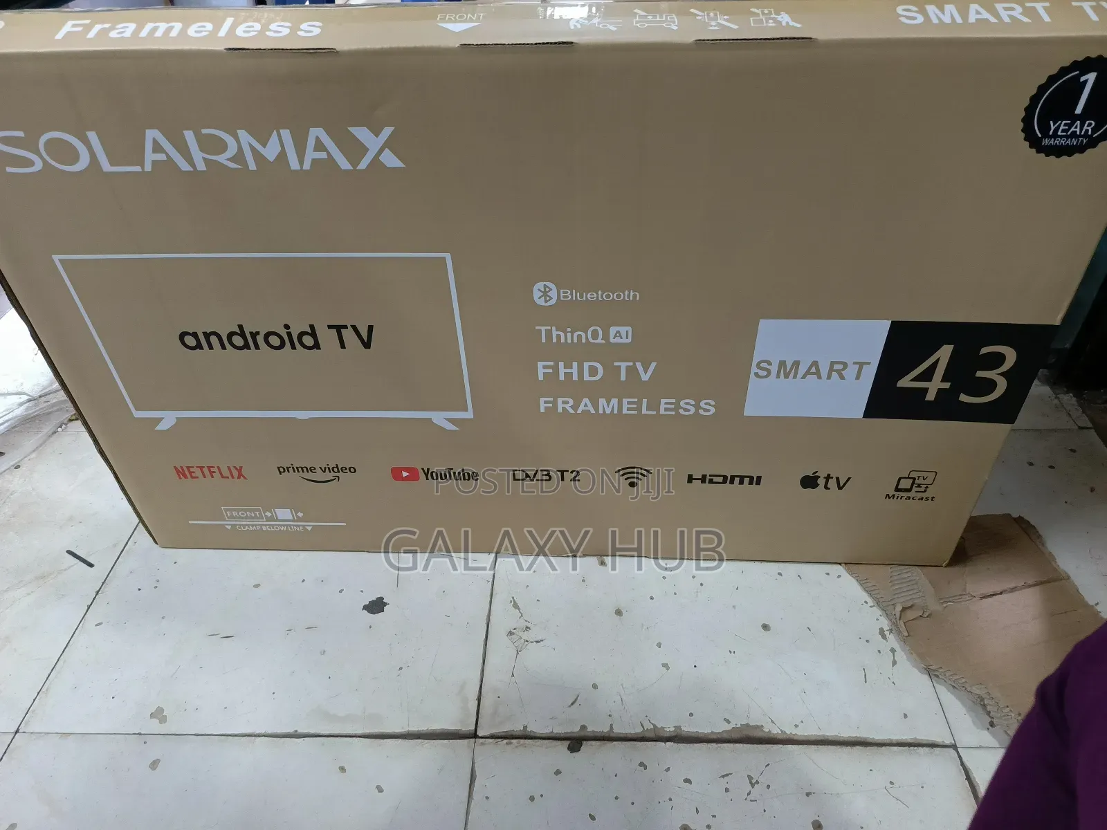 Solarmax 43 Smart Tv Android Frameless With Prime Video