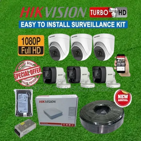 True Night Hikvision 6 1080p Full Hd CCTV Cameras Full Kit
