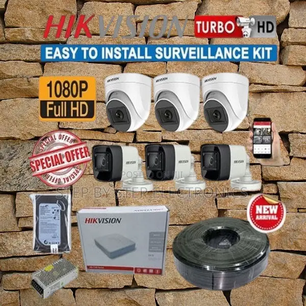 Smart Ir Hikvision 6 1080p Full Hd 2mp CCTV Cameras Full Kit