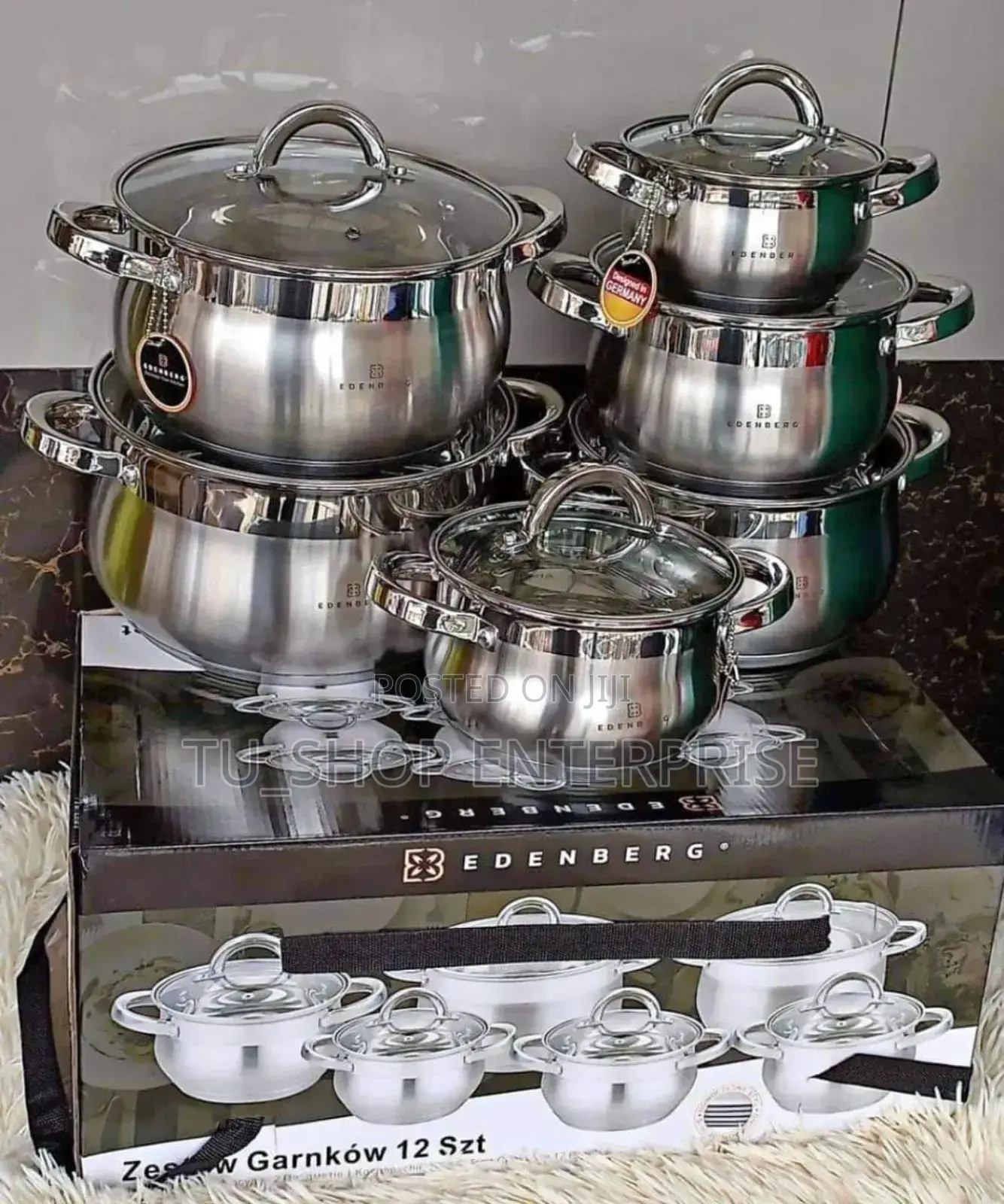 Cookware! 12 Pieces Stainless Steel Edenberg Set
