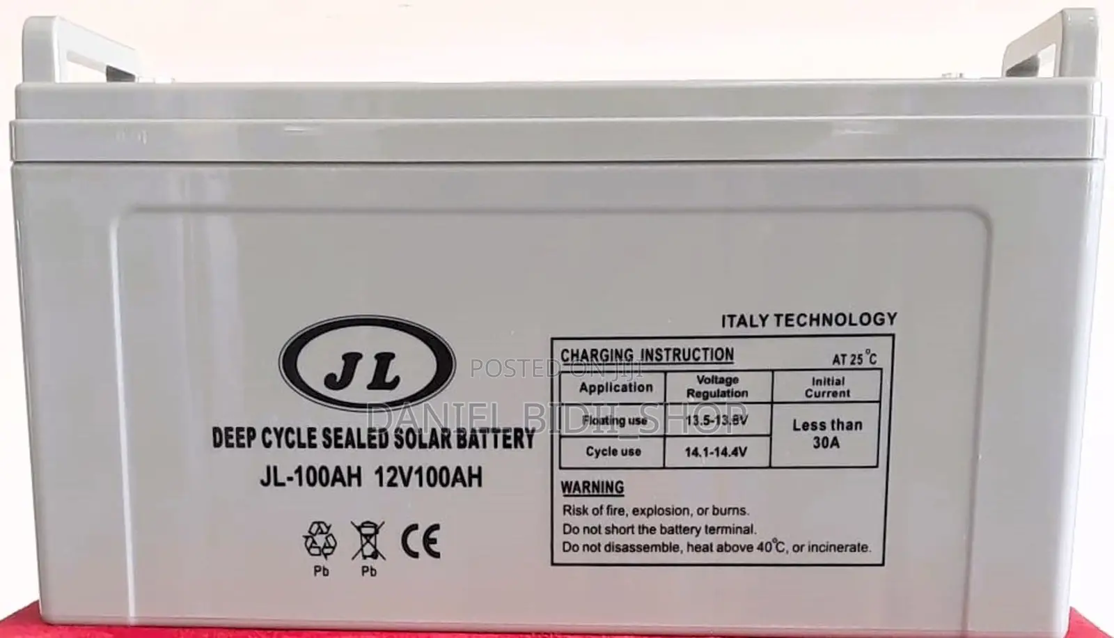 Jl - 100ah Deep Cycle Solar Battery 100 Amps