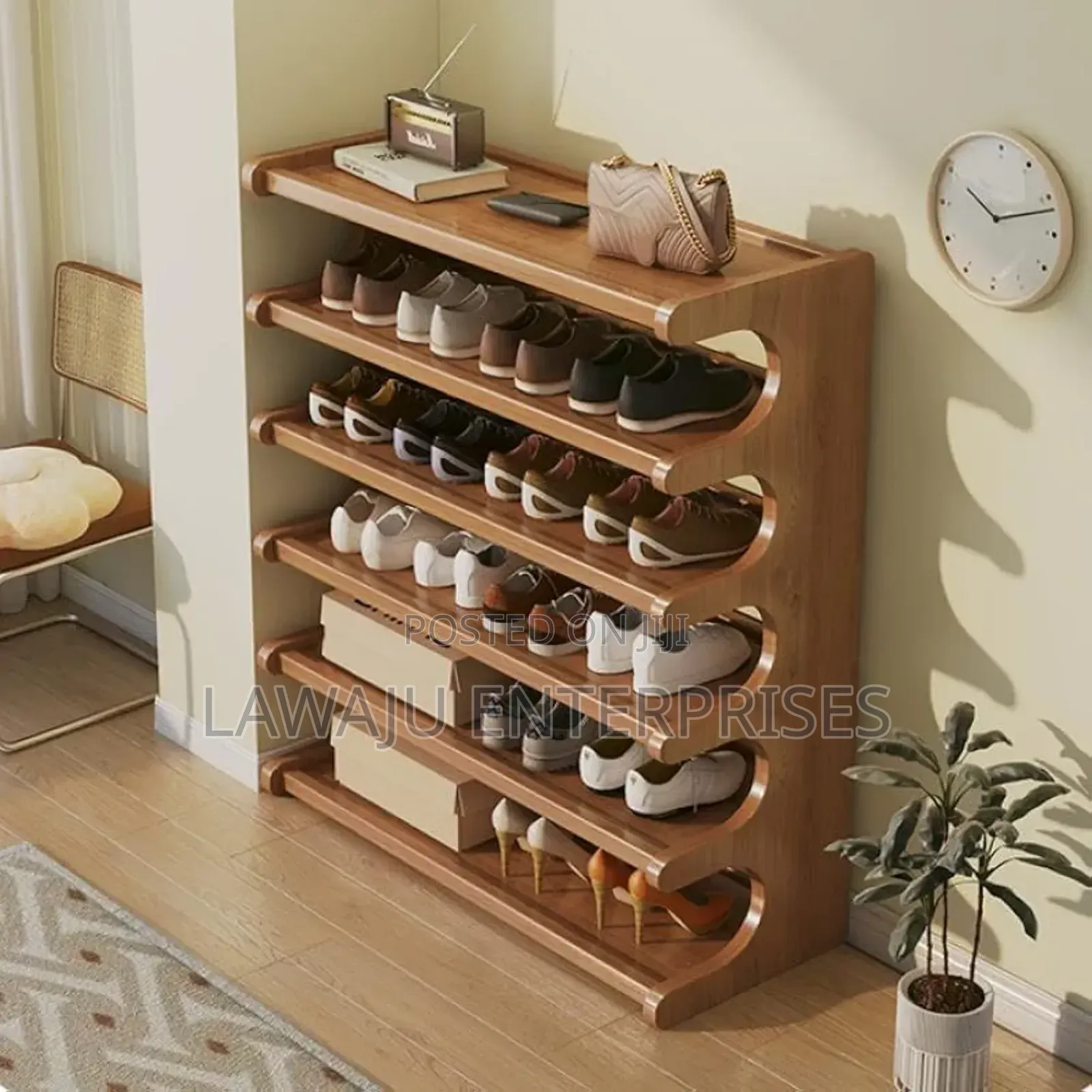 6 Tier Bamboo Shoe Rack