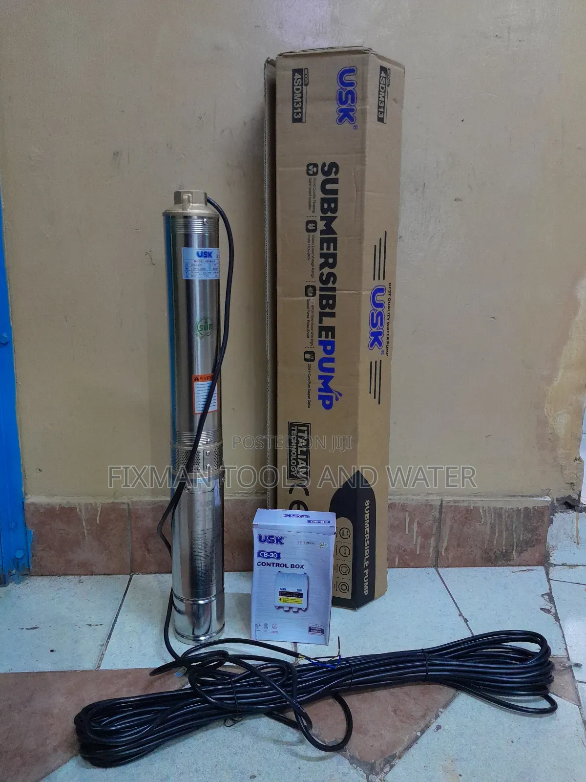 Agri-farming Usk Submersible Water Pump 1hp 85m Control Box