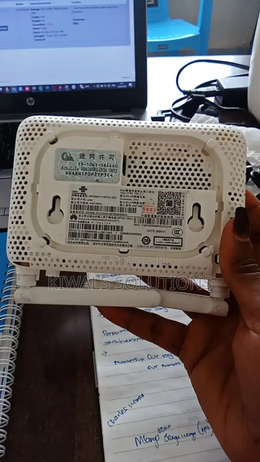 Hs834r5 Xpon Fiber Router 1ge 3fe English Echolife| Moq 15 Pieces