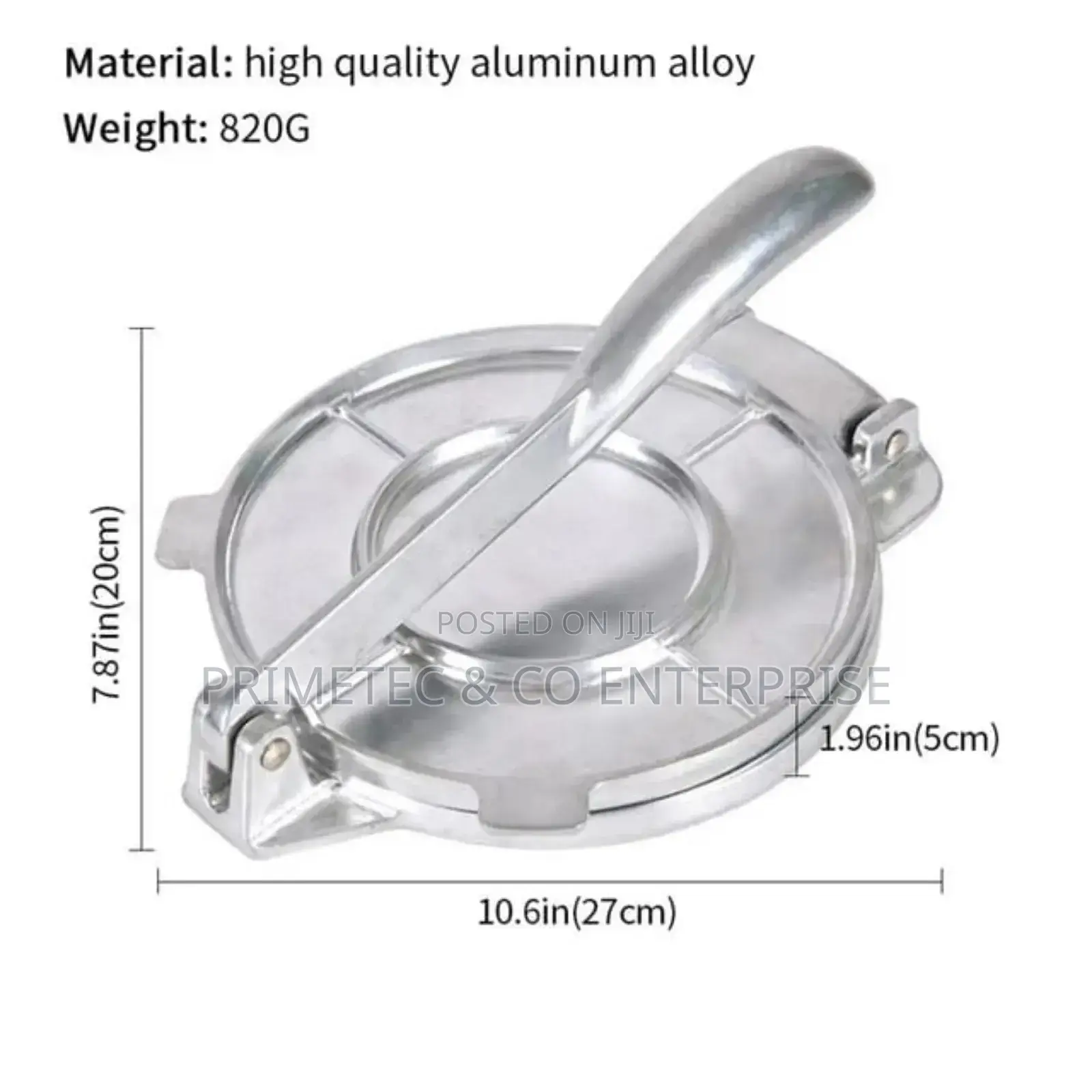 Strong Aluminium Tortilla Press (Chapati Press)