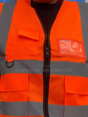 Executive Reflector Vests With Black Pipping.