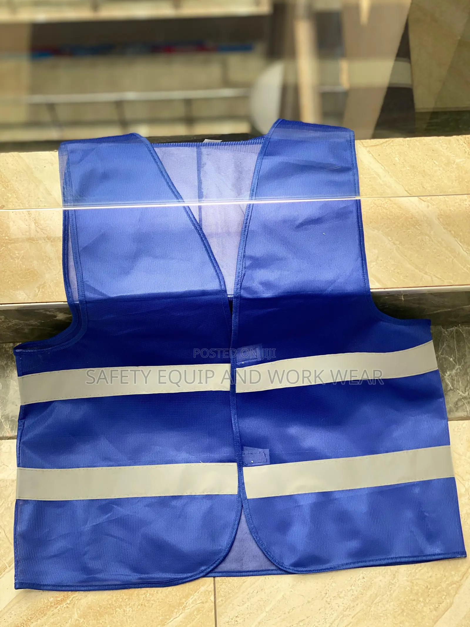 Blue Reflector Vest For Rapid Deployment Safety Gear.