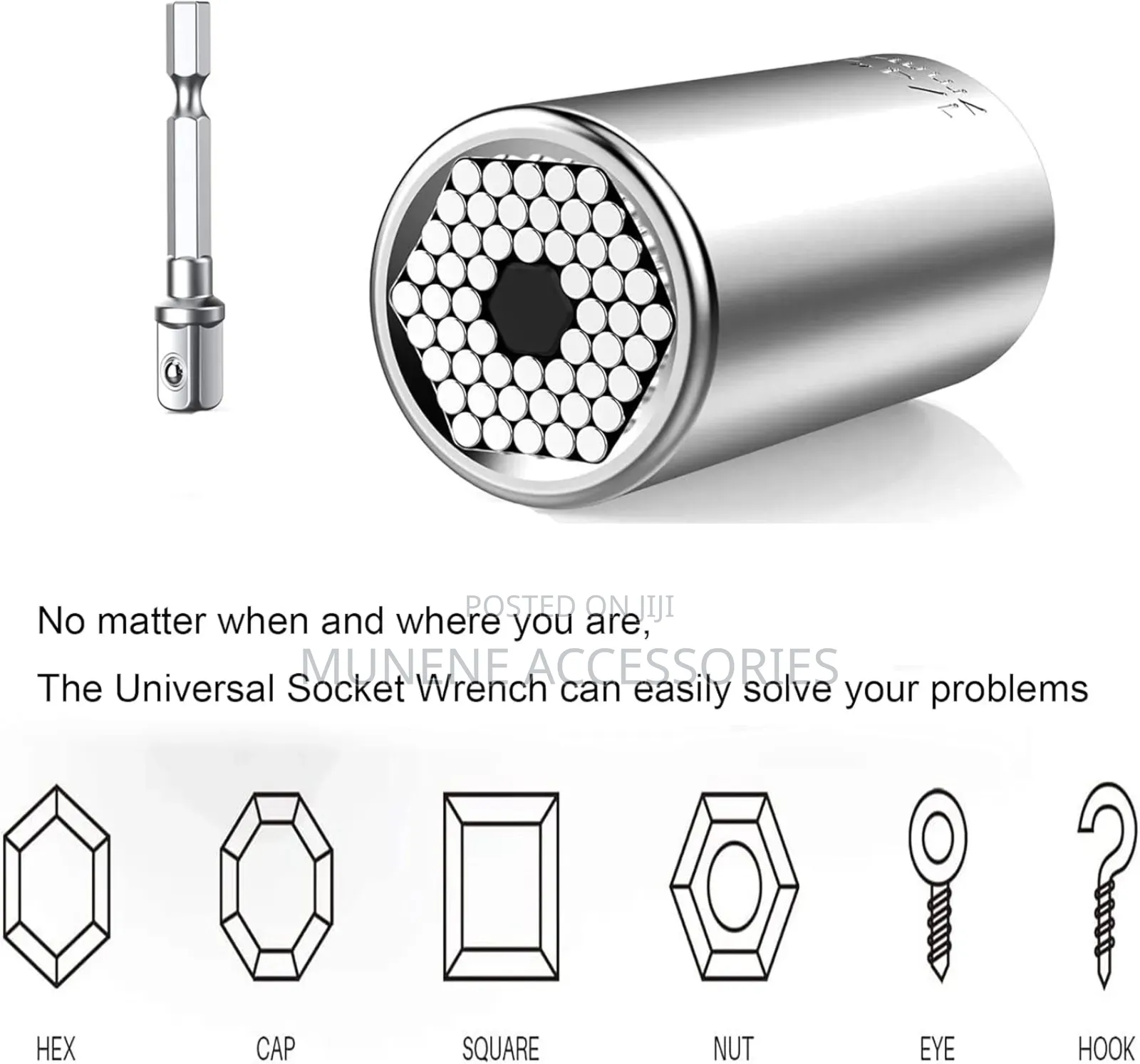 Universal Socket Wrench Ratchet Hand Drill Motorcycle Repair