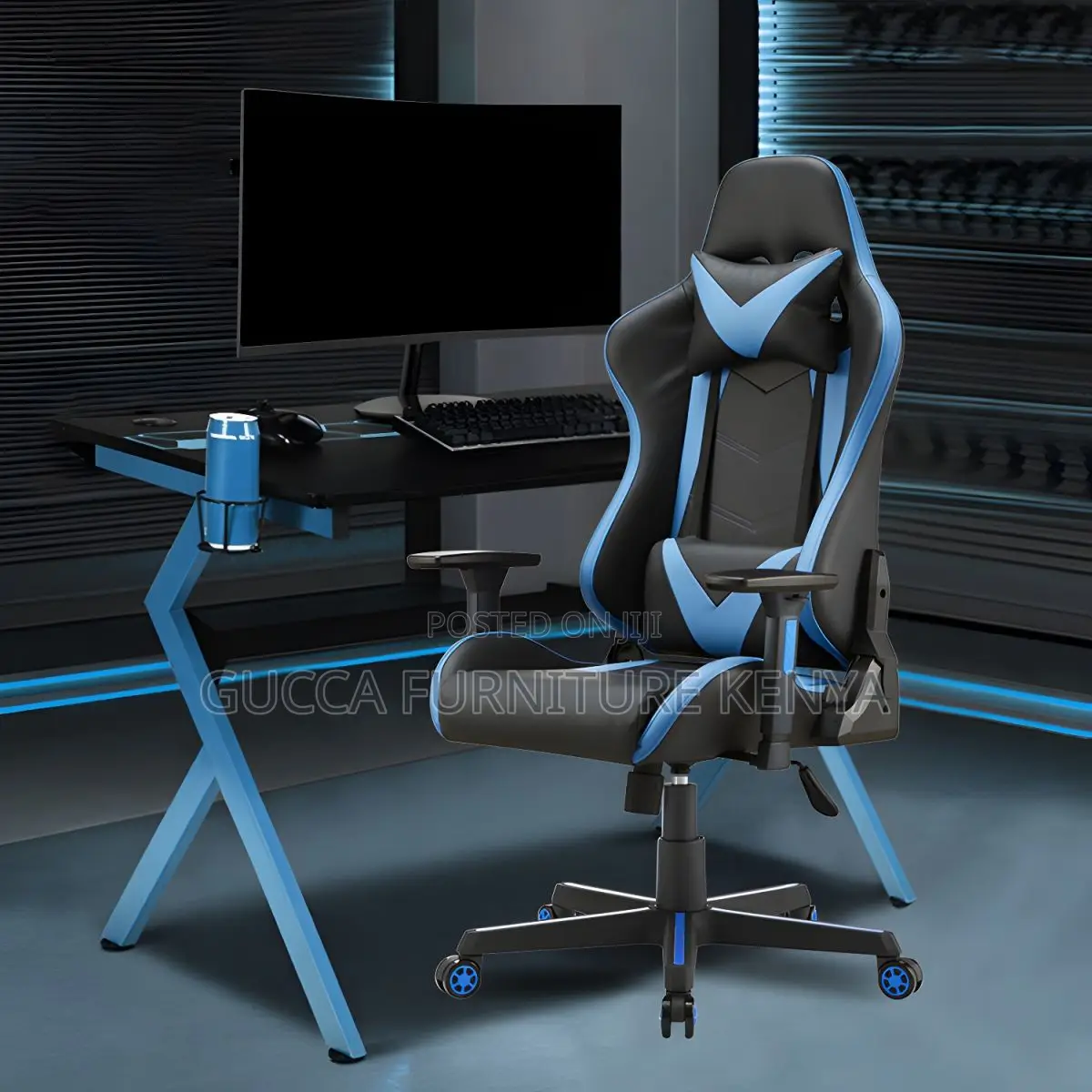 Office Chair: Adjustable Seat Height Recliner Gamer Chair