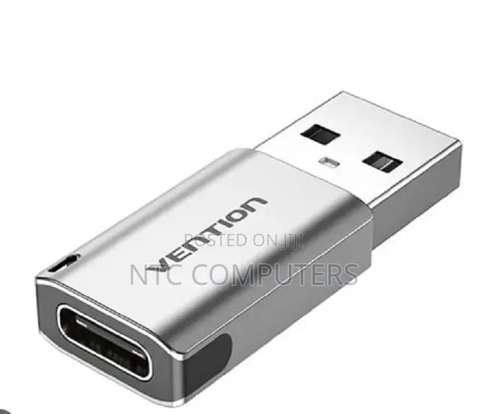 Vention Usb 3.0 Male to Usb-C Female Adapter Gray Aluminum