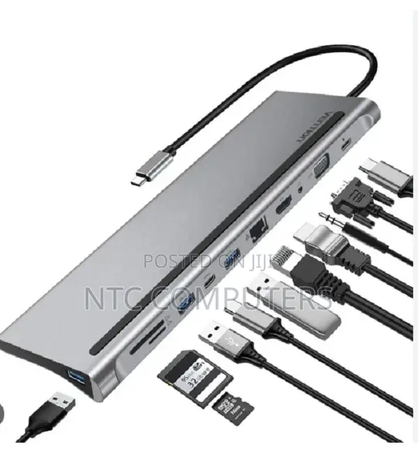 Vention 11 in 1 Multi-Function Usb-C to Hdmi/Vga/Usb-C