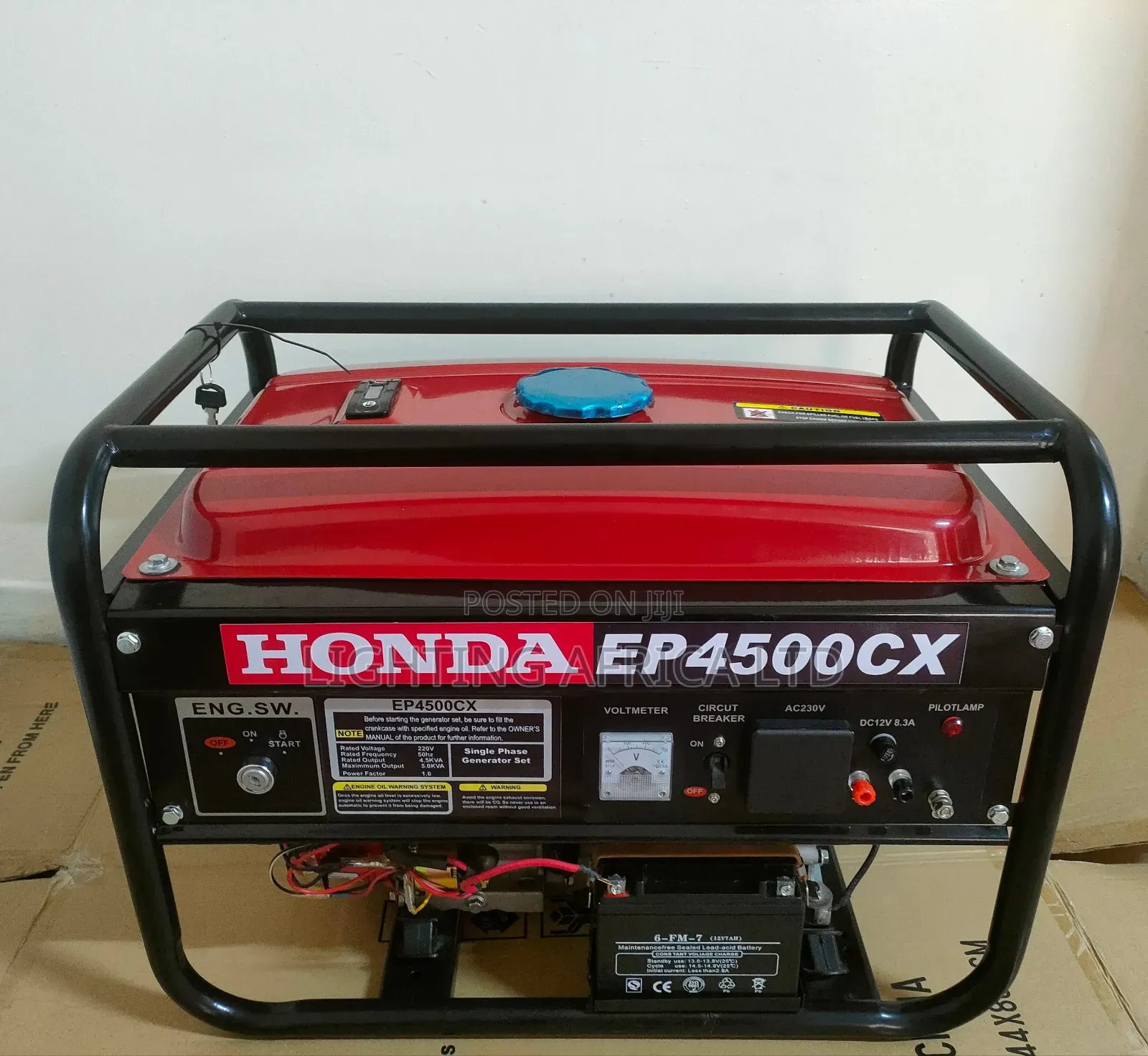 Honda Ep4500 Keystart Petrol Engine Generator
