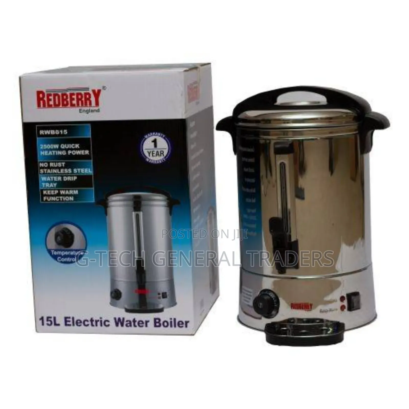 Redberry 15l Stainless Steel Electric Tea Urn