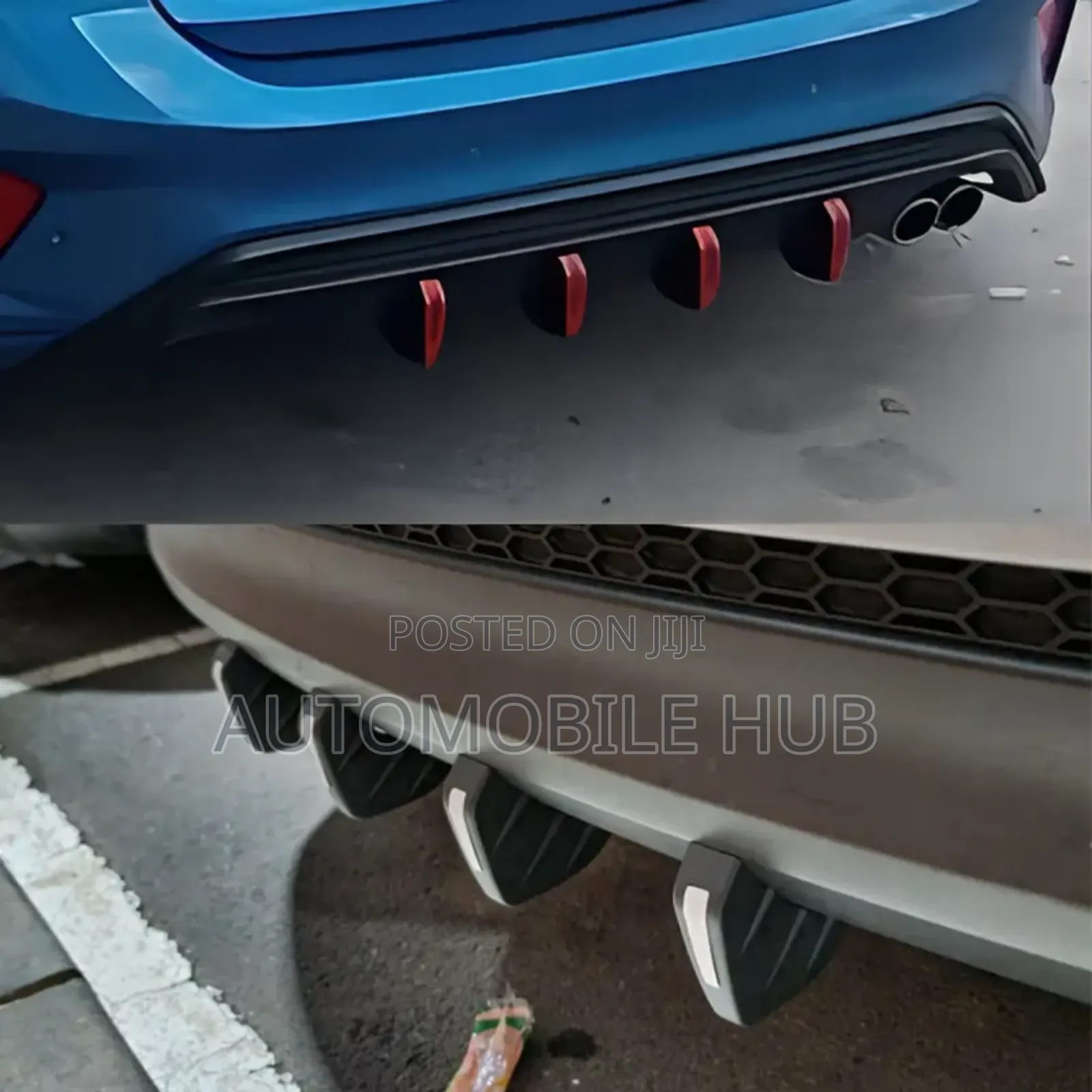 Sharkfin Bumper Diffuser Spoiler 4pcs .