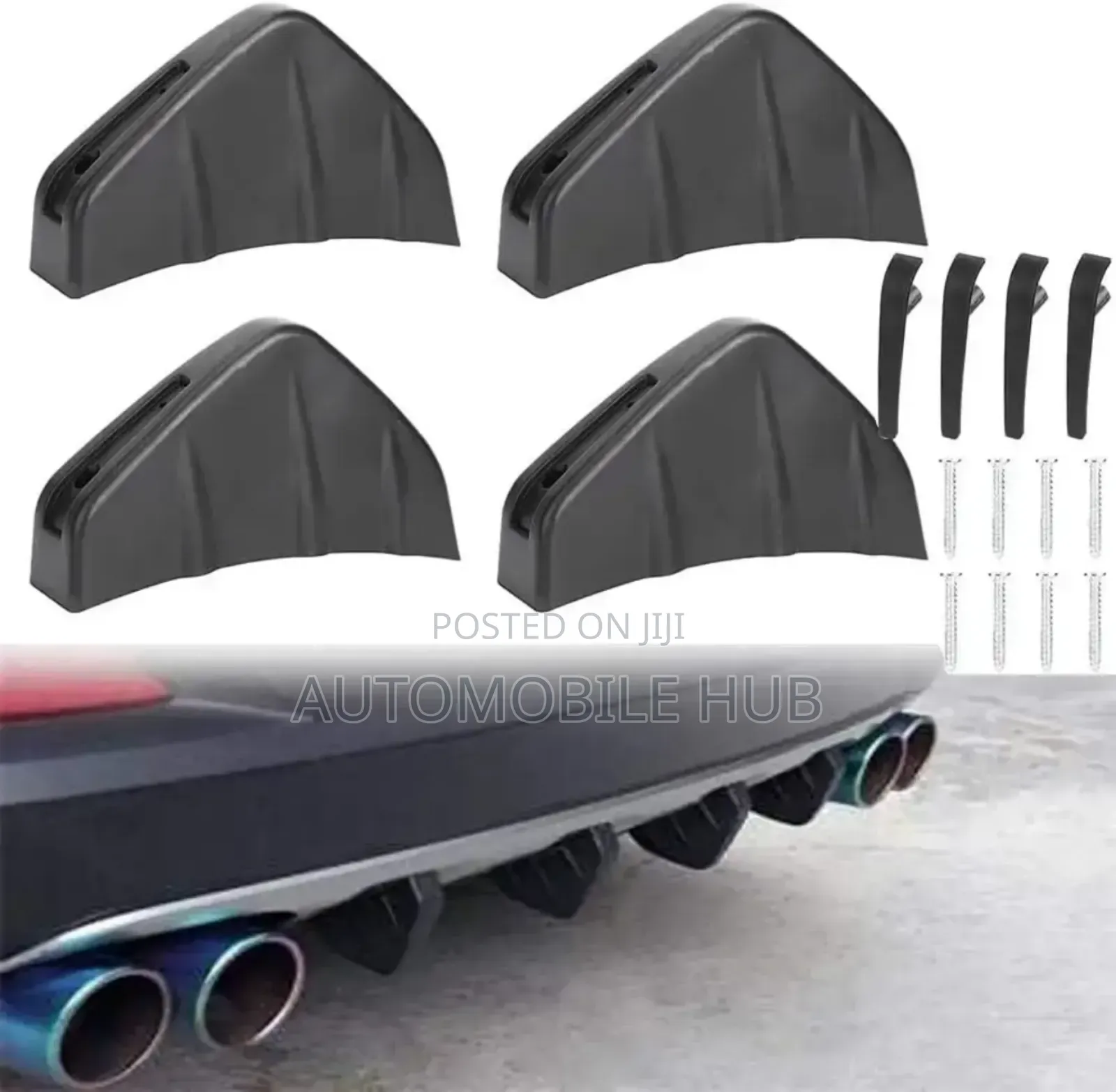 Sharkfin Bumper Diffuser Spoiler 4pcs .