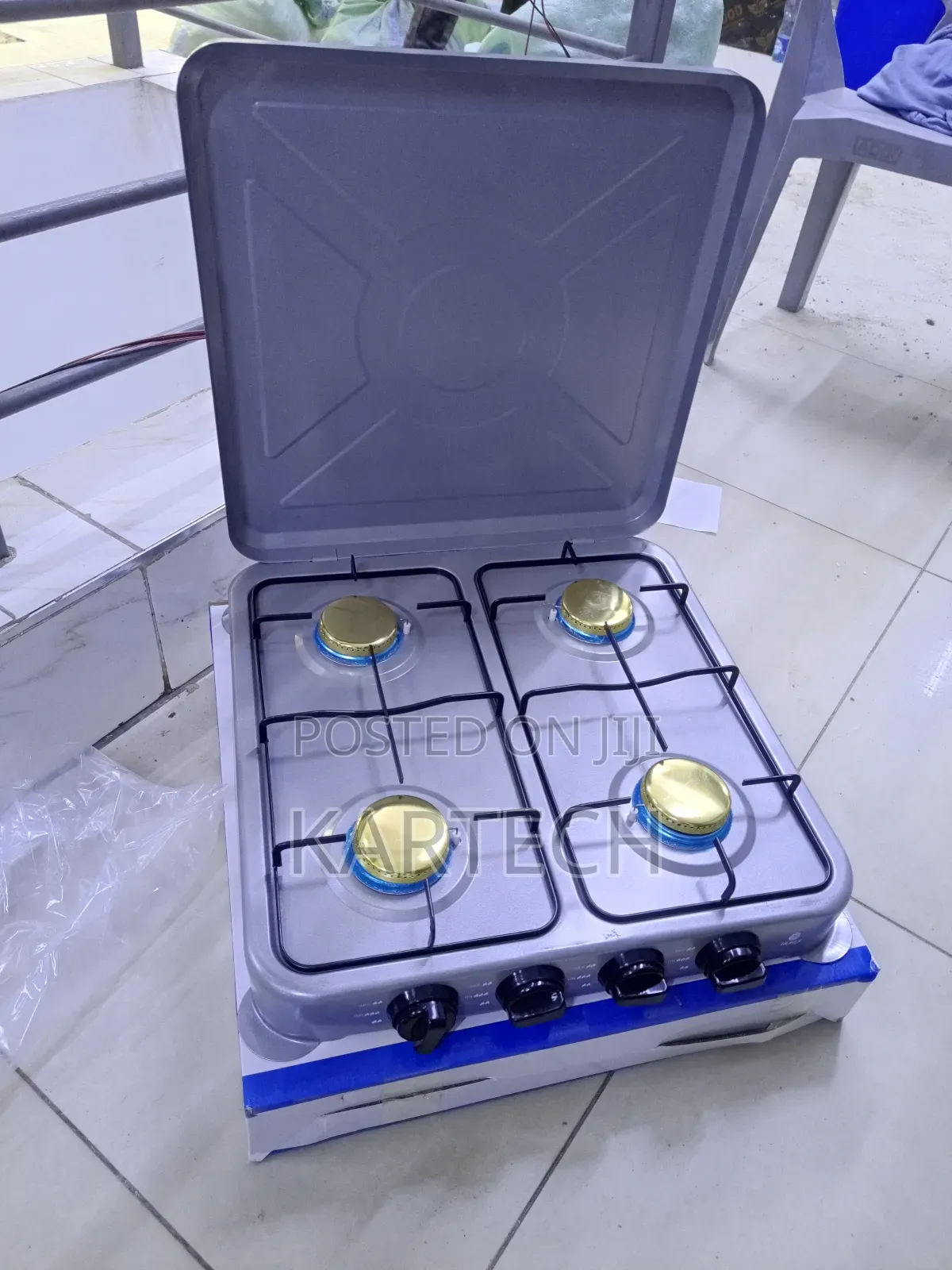 Nunix 4 Burner Gas Cooker - Auto Ignition 4 Burner Gas