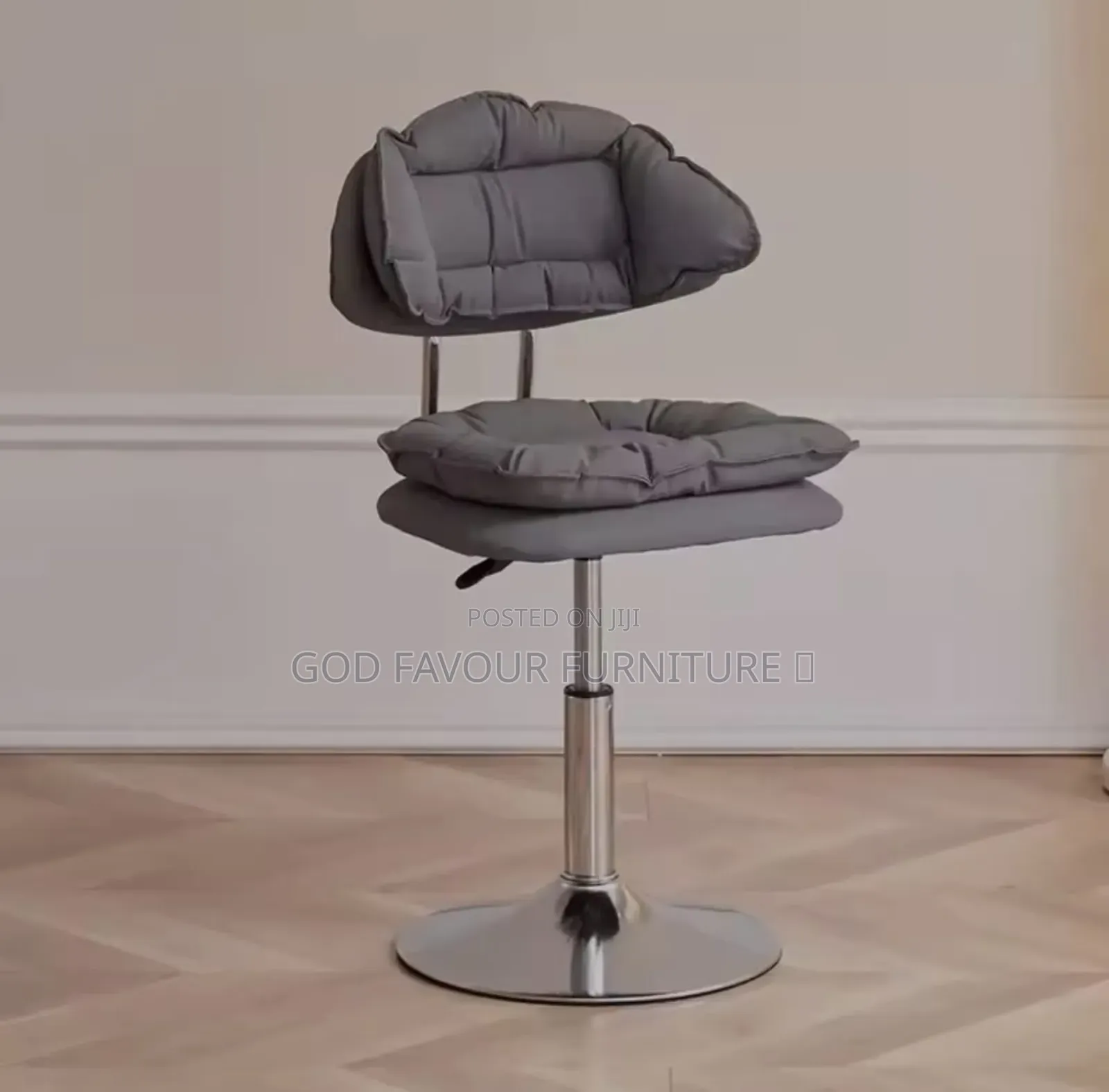 Elegant Gray Adjustable Height Bar Stool Armless Yt5r