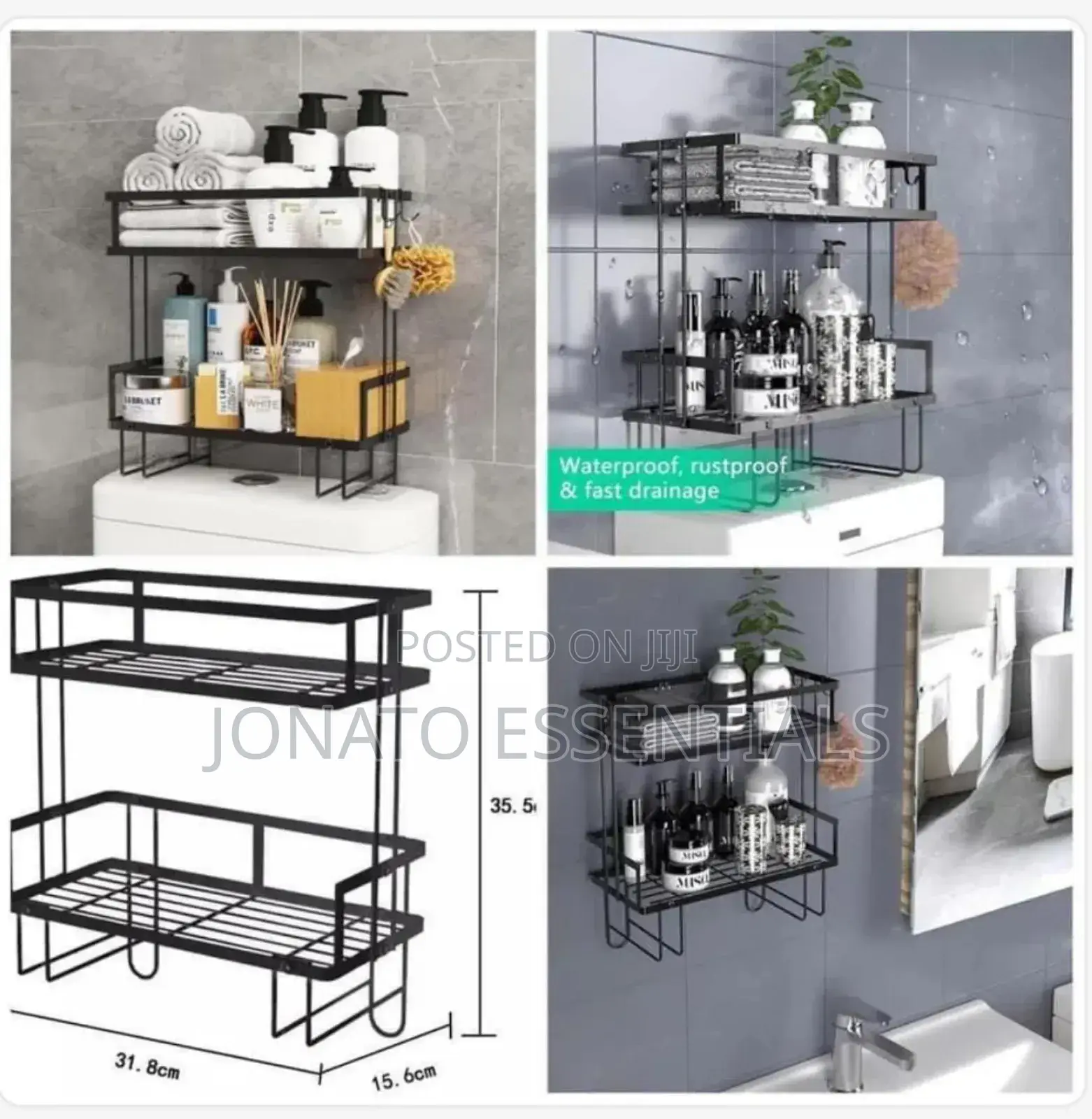 2-Tier Bathroom Storage Rack, Organizer, Shelf
