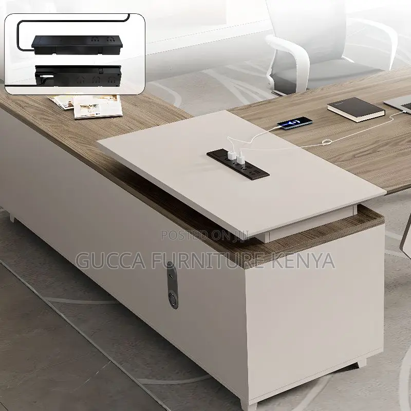 Office Desk:1800mm Office Desk With Side Secure Drawer