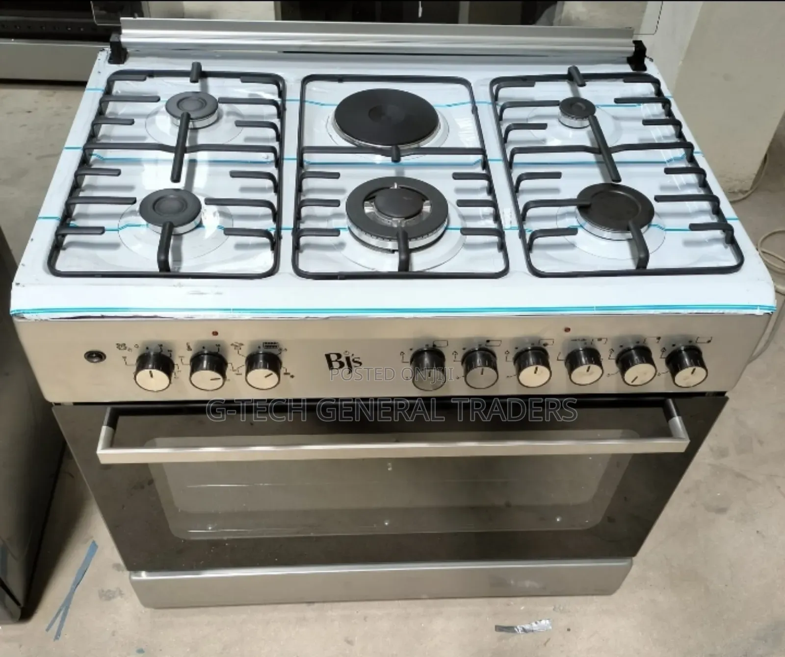 Bj's 5gas+1hotplate +1wok 60*90 Standing Cooker