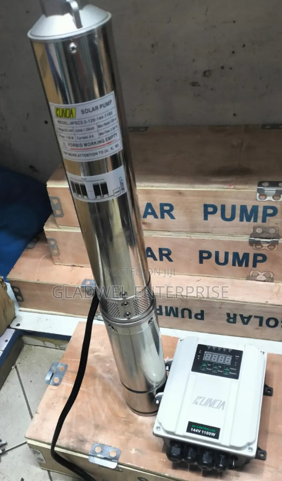 Brushless Solar Submassible Pump With Control Box 120m