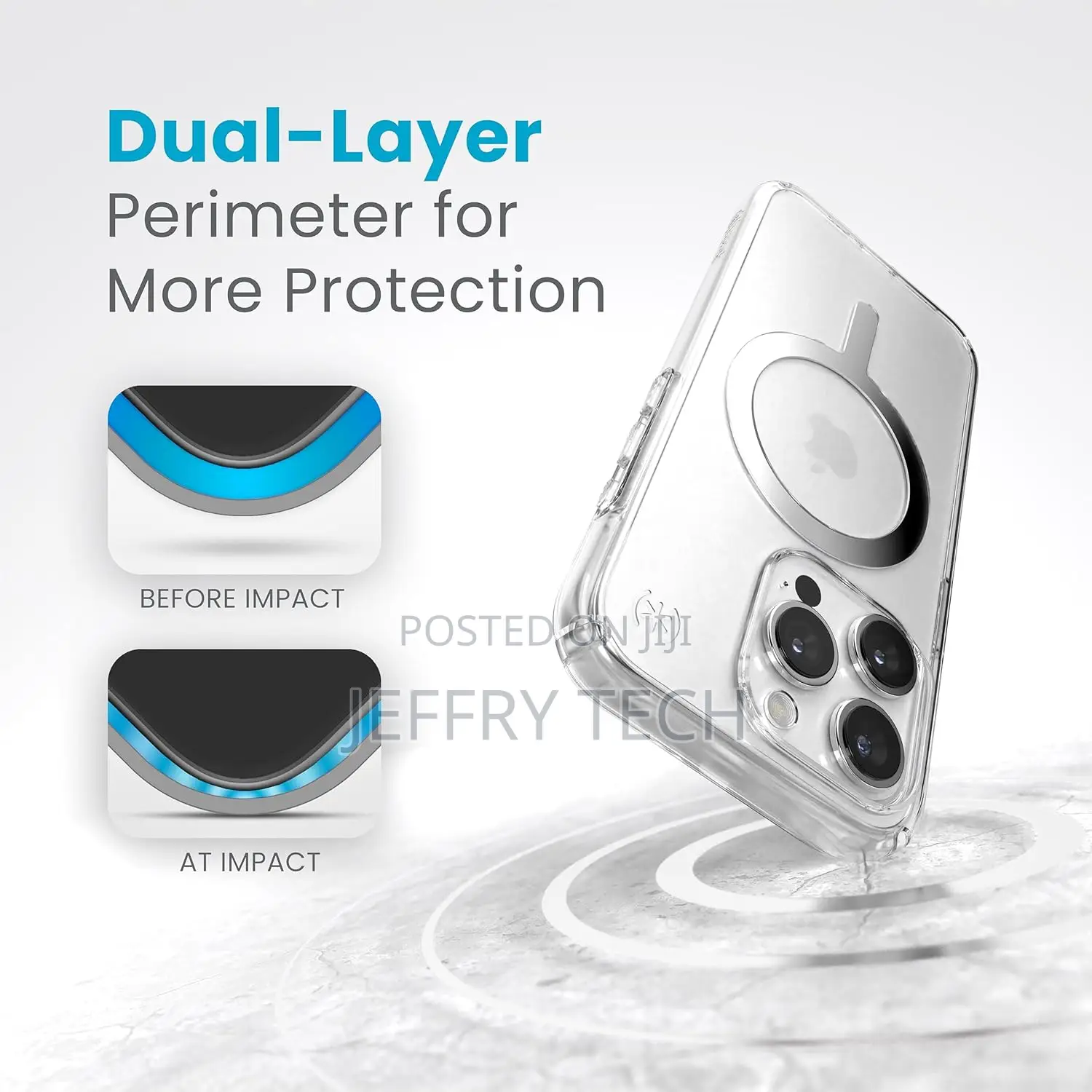 Speck Clear iPhone 15 Pro Case - Built for Magsafe