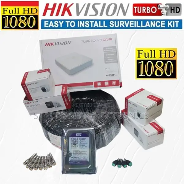 Real Time Capture Hikvision 4 1080p CCTV Cameras Full Kit