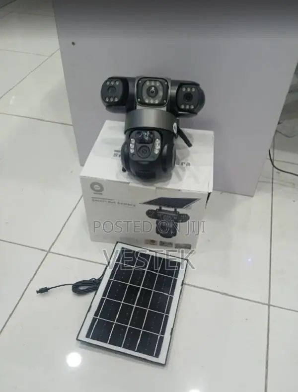 Tripple Lens 4g V380 Solar Powered PTZ Camera