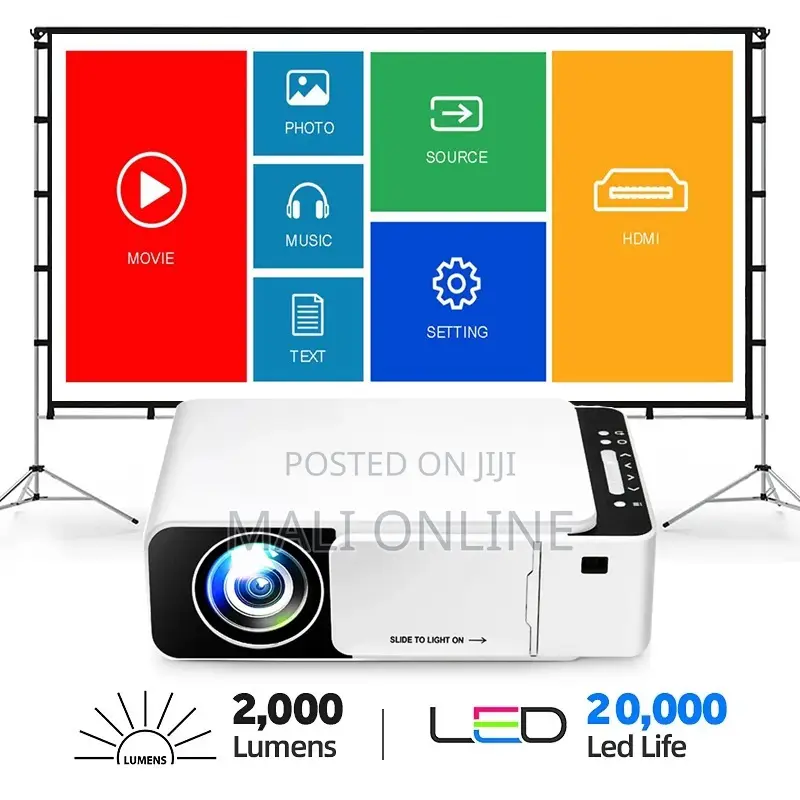 T5 Wifi Led Projector Portable Hd Mini Home Cinema