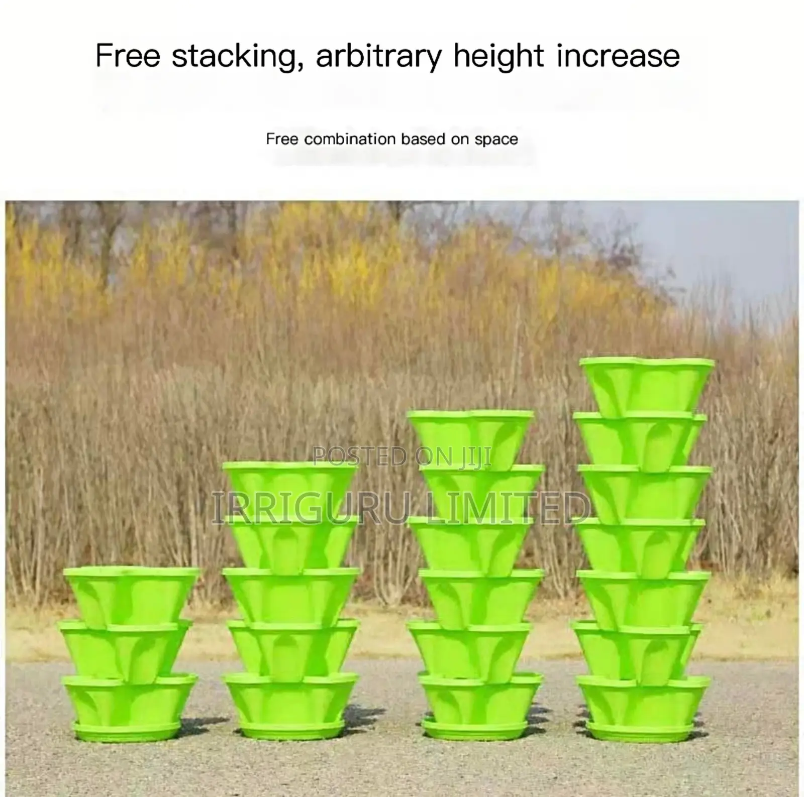 Stacking Planting Pots Turns the Balcony Into a Small Vegeta