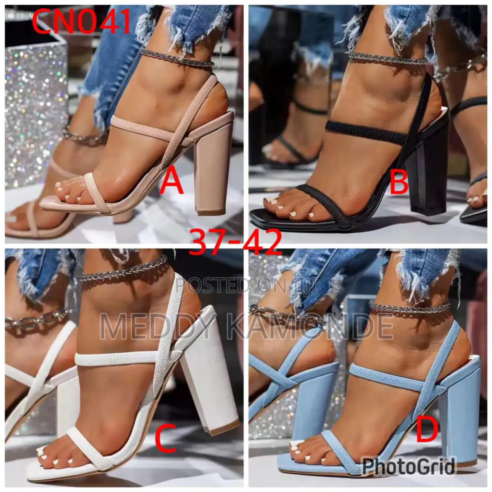 Skyblue Chunky Heel