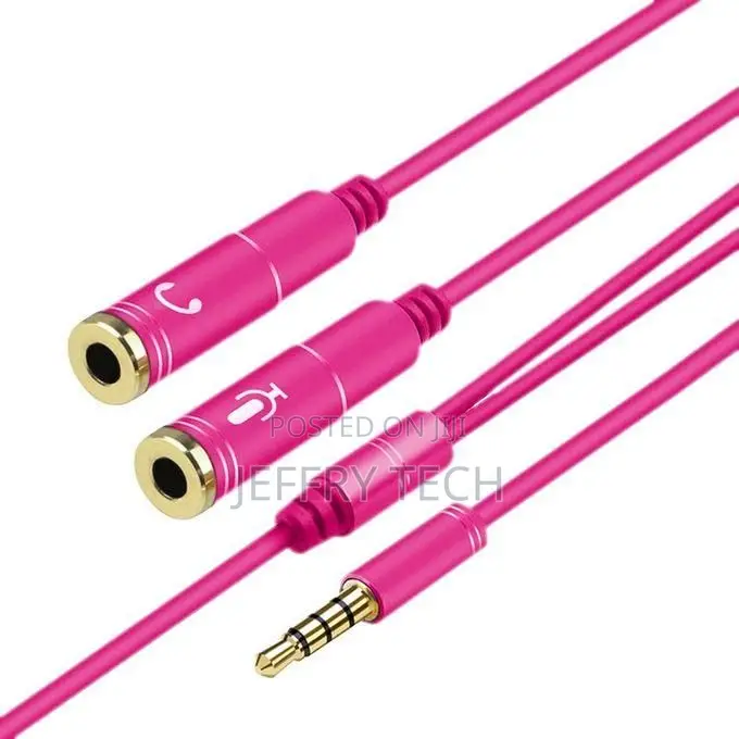 2 in 1 3.5mm Male to Double 3.5mm Female Tpe High-Elastic