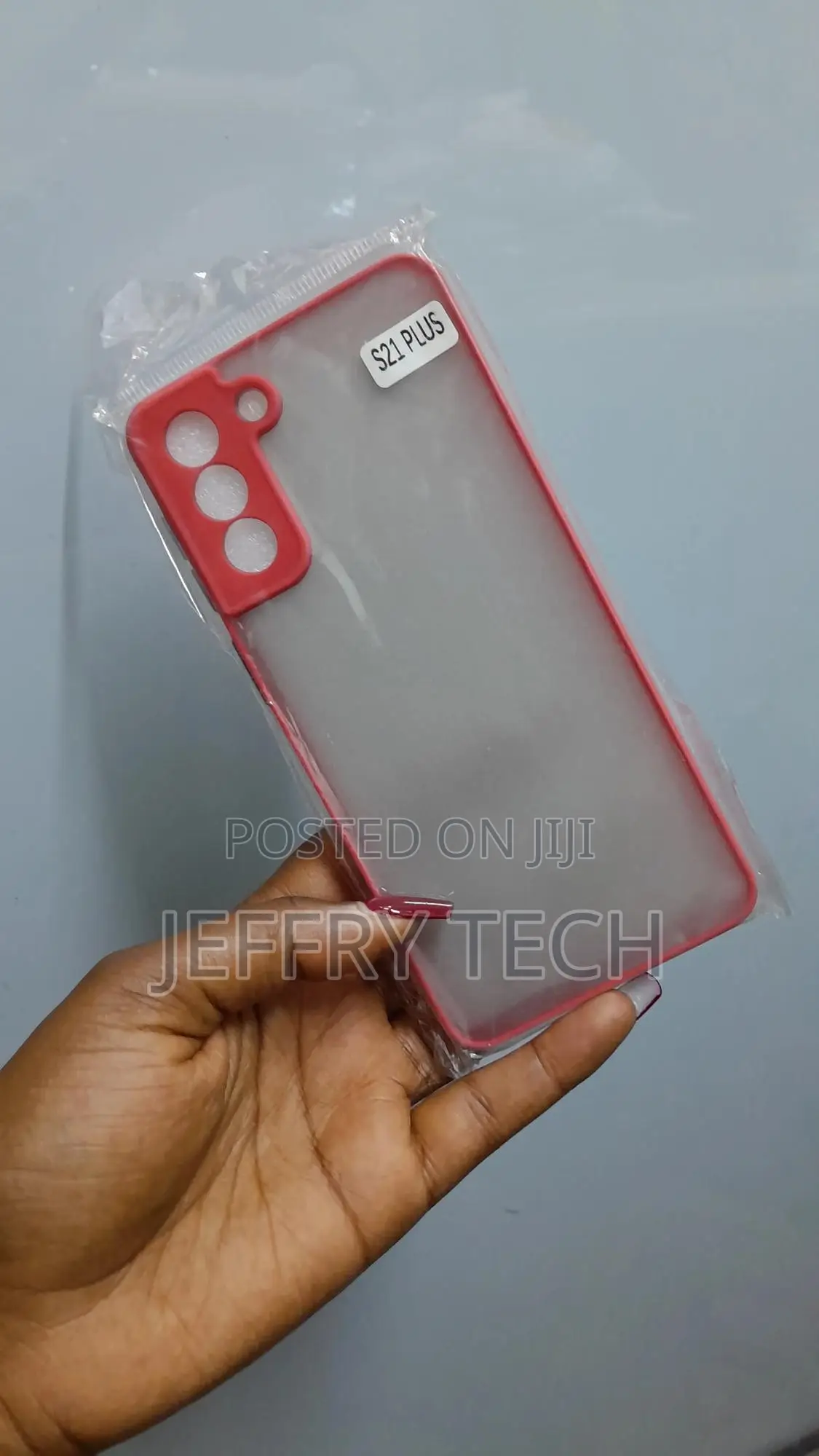 Aowner My Choice Transluscent Case for Galaxy S21 Plus-Red