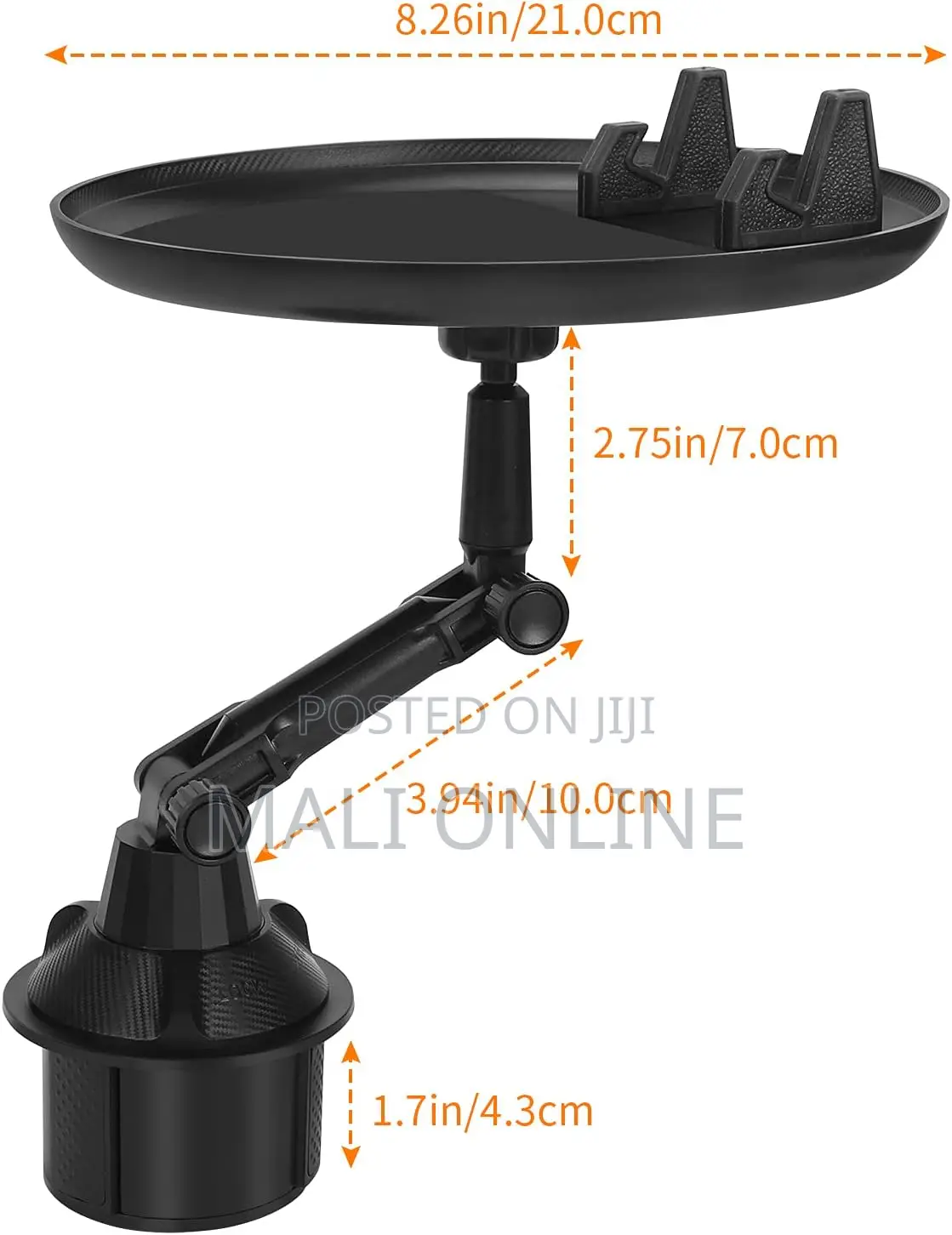 Universal 360° Swivel Car Cup Holder Tray Table & Phone Slot