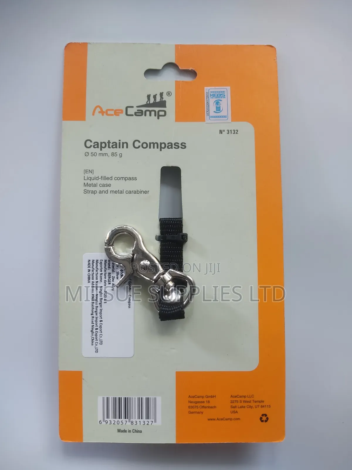 Ace Camp Captain Compass 50mm/85g With Zinc Alloy
