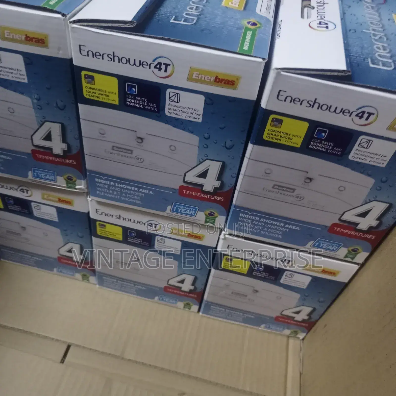 4t Enershower Head Salty, Normal and Borehole