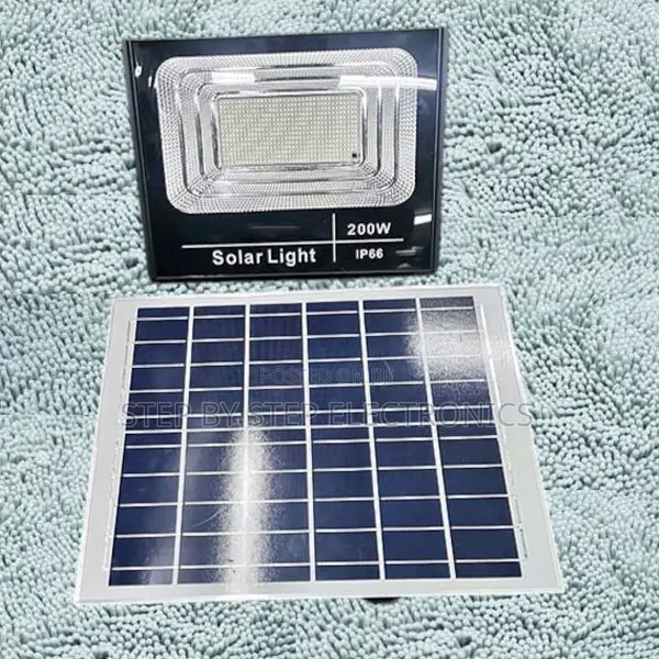 Heavy-Duty 200 Watts Solar Flood Light With Remote Control