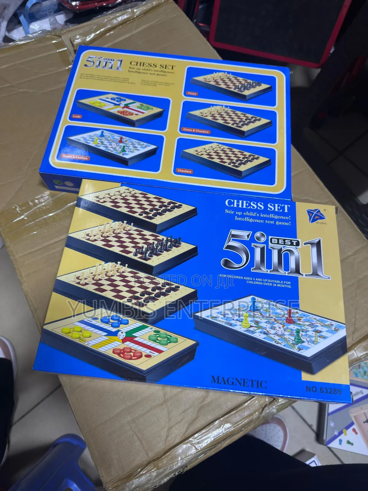 5 in 1 Chess Game (Chess, Checkers,Snake Ladders, Ludo,