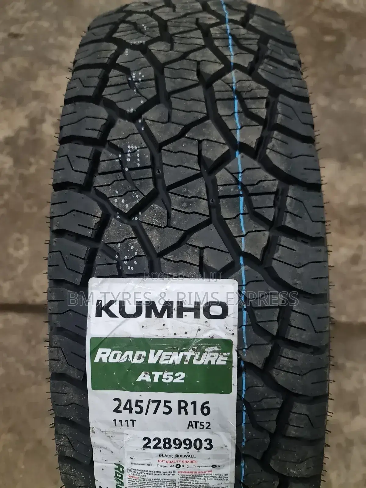 245 /75 R16 Khumo Tyres (At52) All Terrrain.