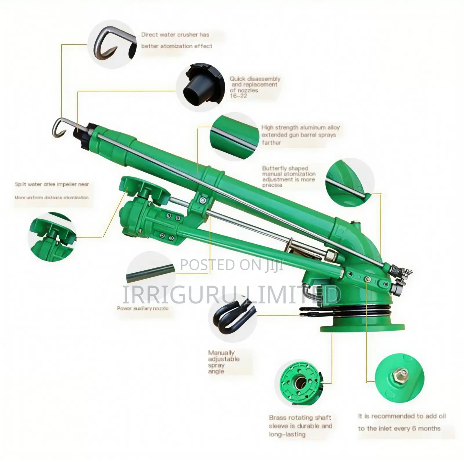 Gear Driven Raingun Sprinkler Irrigation Machine