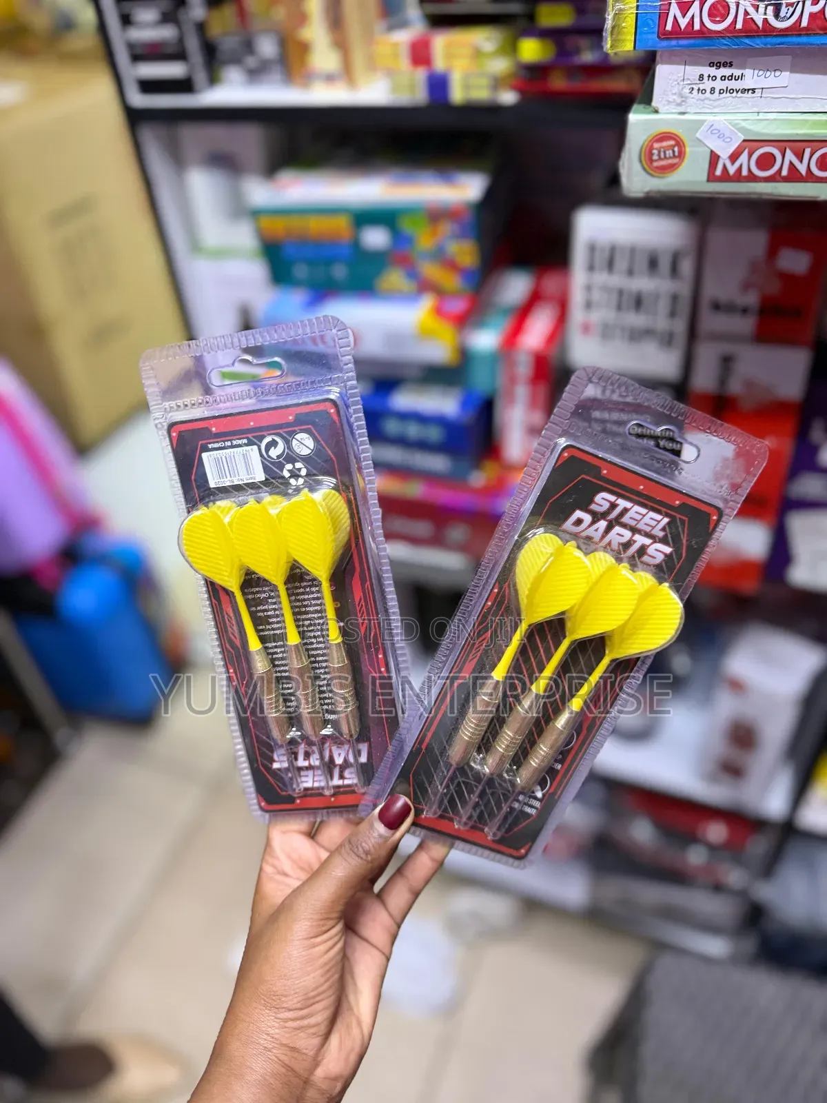 Yellow 3 Pc Darts at 500 a Set Steel Darts
