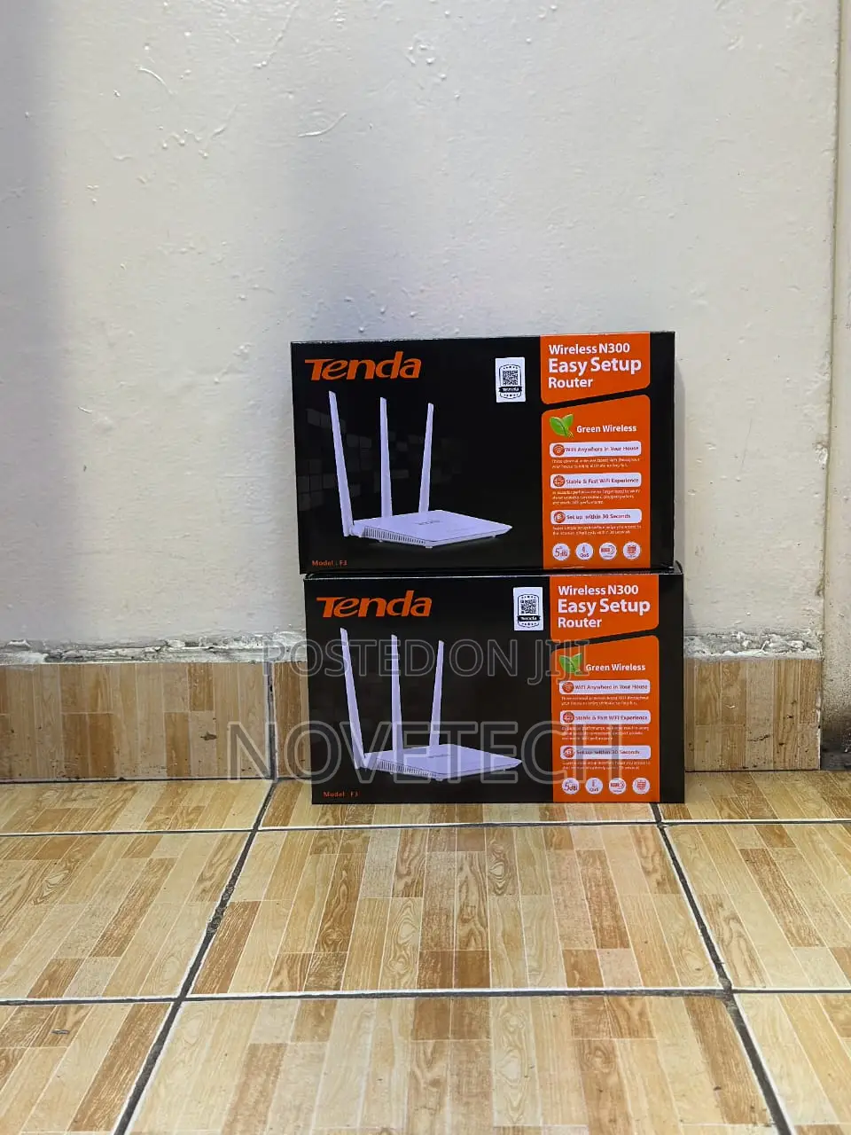 Tenda F3 N300 Wireless Wi-Fi Router High Power Antennas (F3)